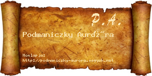 Podmaniczky Auróra névjegykártya