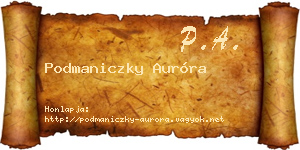 Podmaniczky Auróra névjegykártya